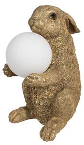 Clayre & Eef Lampada da tavolo Rabbit 27x19x35 cm Poliresina color oro