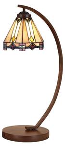 Clayre & Eef Lampada da tavolo Tiffany Ø 20x57 cm Vetro beige