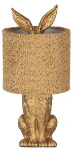Clayre & Eef Lampada da tavolo Rabbit Ø 20x43 cm Plastica color oro