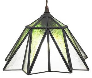 Clayre & Eef lampada a sospensione Tiffany Ø 31x107 cm vetro verde