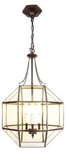 Lampada a sospensione Clayre & Eef 35x35x180 cm Metallo trasparente