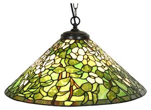 Clayre & Eef lampada a sospensione Tiffany Ø 50 cm in vetro verde