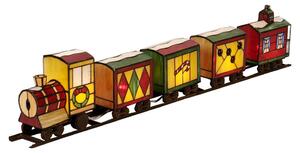 Clayre & Eef Lampada da tavolo Tiffany Train 100x9x20 cm Vetro rosso verde