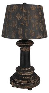Lampada da tavolo Clayre & Eef Ø 35x64 Legno Marrone Nero