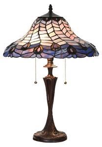 Lampada da tavolo Tiffany Clayre & Eef Ø 40x60 cm in vetro blu violetto