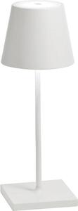 Zafferano Lampada a led da tavolo Poldina Pro Mini Bianca ricaricabile e dimmerabile con batteria fino a 12 ore