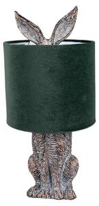Clayre & Eef Lampada da tavolo Rabbit Ø 20x43 cm Marrone Verde Poliresina