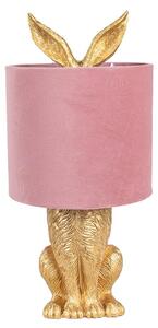 Clayre & Eef Tischlampe Kaninchen Ø 20x43 cm oro rosa Poliresina