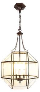 Lampada a sospensione Clayre & Eef 40x40x190 cm Vetro trasparente