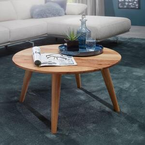 FineBuy Tavolino in acacia Legno massiccio 75x40x75 cm Tavolino in stile country | Tavolino da soggiorno Elegante Piccolo | Tavolino da salotto de