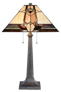 Clayre & Eef Lampada da tavolo Tiffany 80 cm Vetro beige