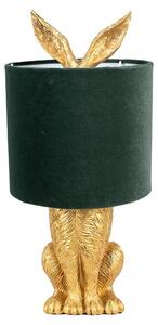 Clayre & Eef Lampada da tavolo Rabbit Ø 20x43 cm Poliresina verde color oro