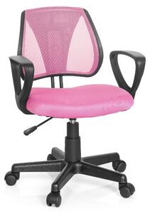 Hjh OFFICE sedia girevole per bambini KIDDY CD sedia da scrivania per bambini regolabile in altezza con braccioli tessuto / rete