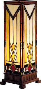 Lampada da tavolo Tiffany Clayre & Eef 12x12x35 cm in vetro beige marrone
