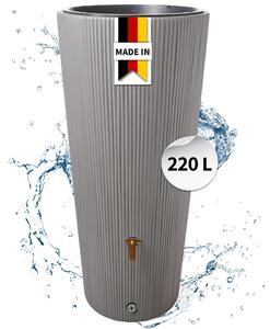 4rain VASO DECOR 2in1 serbatoio per pioggia 220 litri grigio zinco incl. ciotola per piante
