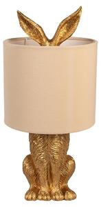 Clayre & Eef Lampada da tavolo Rabbit Ø 20x43 cm Poliresina color oro