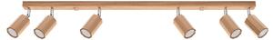 Lampada da soffitto ZEKE 6 rovere 6xGU10 10W legna 20x5x120cm Sollux Lighting