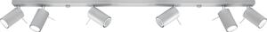 Lampada da soffitto RING 6L grigio 6xGU10 10W acciaio 16x6x118cm Sollux Lighting