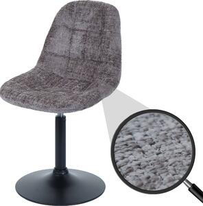 Sedia da pranzo HWC-A60, sedia da cucina girevole, acciaio Tessuto / ciniglia tessile (465g/m²) ~ marrone