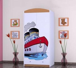 BDW Armadio, 2 ante, 2 cassetti, guardaroba, 180x90 cm, faggio