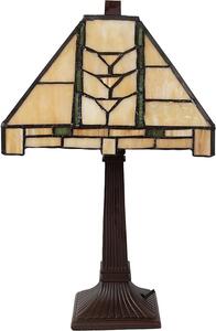 Lampada da tavolo Tiffany Clayre & Eef 23x23x38 cm in vetro beige