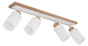 Globo 15977-4 - Faretto ROWENA 4xE27/60W/230V rovere/bianco