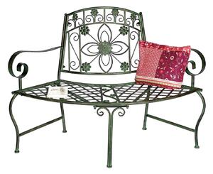 DanDiBo Panchina semicircolare in metallo resistente alle intemperie verde 130 cm Panchina per albero 96009 Panchina da giardino Panchina per parco Panchina in ferro