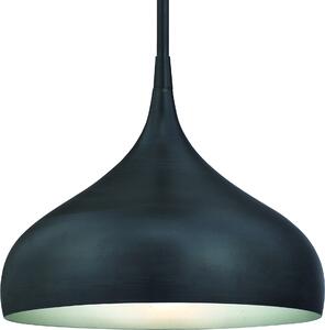 Lampada a sospensione Rudi Gun Metal / Silver con 1 sorgente luminosa