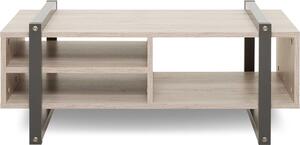 Tavolino BROOKLYN in stile industriale in rovere e grigio antracite - L 100 x L 60 cm