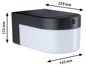 Paulmann 95747 - LED/2,3W IP44 Lampada da parete solare con sensore CALYNE 3,7/230V