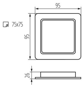 Kanlux 36529 - Faretto da incasso LED TAVO LED/5W/230V 3000/4000/6000K 9,5x9,5 cm IP44