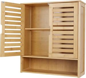 Bamboo Lavish - Pensile per bagno e cucina - Organizzatore multifunzionale in legno naturale