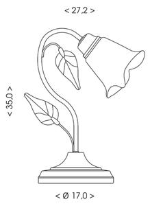 BRILAGI - Lampada da tavolo BLOSSOM 1xE27/40W/230V patina/ottone