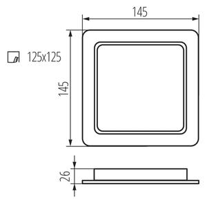 Kanlux 36536- Plafoniera LED TAVO LED/12W/230V 3000/4000/6000K 14,5x14,5 cm IP44