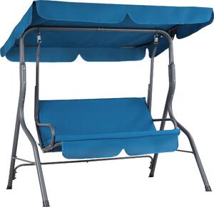 Casaria Dondolo Altalena da Giardino Hollywood 140x112x150cm 2 posti con Tettuccio Parasole Imbottito per Esterno