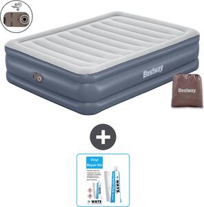 Materasso gonfiabile Bestway - 2 persone - 152 x 203 x 51 cm - Grigio - Accessori inclusi