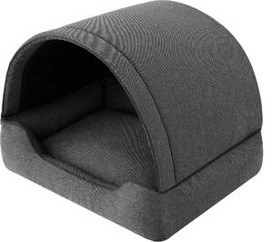 Lettino per cani, casetta per cani in tessuto, grotta per gatti, cuccia per cani, cesto per cani, sdraio per cani, posti letto, mobili per animali, divano per cani, antracite, L: 60x47 cm