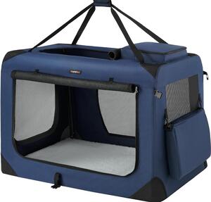 Feandrea cassa pieghevole per cani, box per trasporto cani, XXXL, borsa per cani, tessuto Oxford, tessuto a rete, traspirante, portatile, struttura in metallo, con maniglie