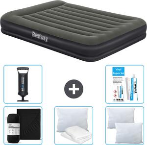Materasso gonfiabile Bestway - 2 persone - 152 x 203 x 36 cm - Verde - accessori inclusi