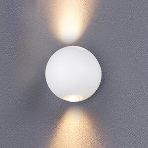 Trio Lighting Applique da esterno a LED Avisio, bianco opaco, a 2 luci, semicircolare