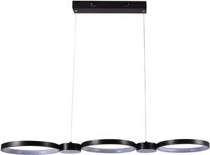 Lampada a sospensione LED, design ad anello, nero, L 97,4 cm