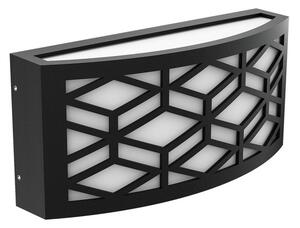 Applique Slim per Esterni con Griglia decorativa IP65 - E27 Nera Colore del corpo Nero