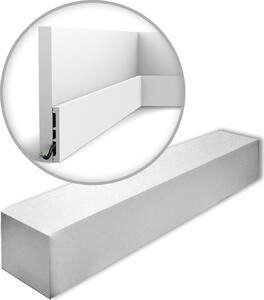 Telaio della porta Orac Decor DX163-2300-RAL9003 AXXENT SQUARE Modanatura decorativa Modanatura del pannello Battiscopa design contemporaneo bianco 2,3 m