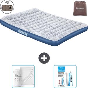 Materasso gonfiabile Bestway - 2 persone - 152 x 203 x 30 cm - Blu - Accessori inclusi
