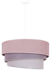 Duolla - Lampadario a sospensione con filo TRIO 1xE27/15W/230V diametro 45 cm rosa/grigio/bianco