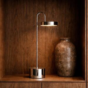 Dyberg Larsen Lampada da tavolo MOOVELIGHT, dimmerabile, Cromo / Argento, Soggiorno / Sala da pranzo, Metallo, Design, Lampada da tavolo