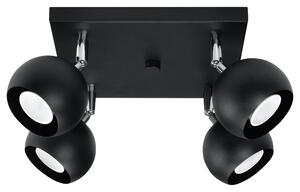 Lampada da soffitto OCULARE 4 nero 4xGU10 10W acciaio 16x25x25cm Sollux Lighting