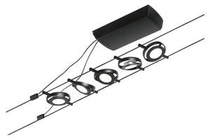 Paulmann 94418 - Set 5xLED/4,5W Sistema completo a cavo ROUNDMAC 230V nero