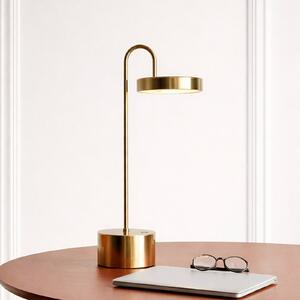Dyberg Larsen Lampada da tavolo MOOVELIGHT, dimmerabile, Ottone / Oro, Soggiorno / Sala da pranzo, Metallo, Design, Lampada da tavolo