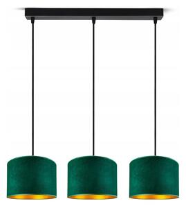 Lampada da soffitto verde lampada velour vintage moderna E27 lampada di design a 3 luci N230-H3-G